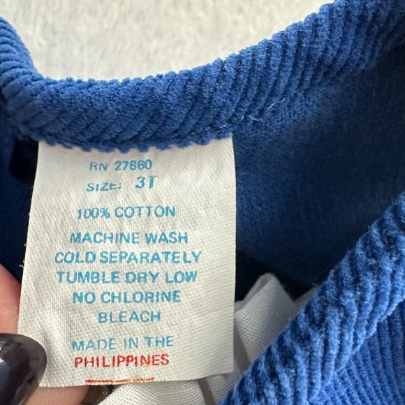 Vintage Animations Shirt & Blue Corduroy Dress Set Embroidered Flowers Girls 3T - Picture 10 of 10